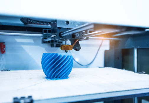 3D printer printing bowl, future of delivery 