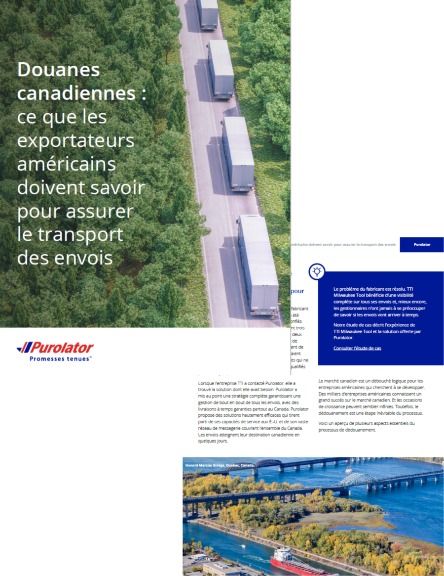 Douanes canadiennes : ce que les exportateurs américains doivent savoir pour assurer le transport des envois