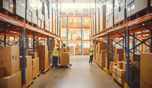 organized warehouse optimized for logistics consolidation shipping