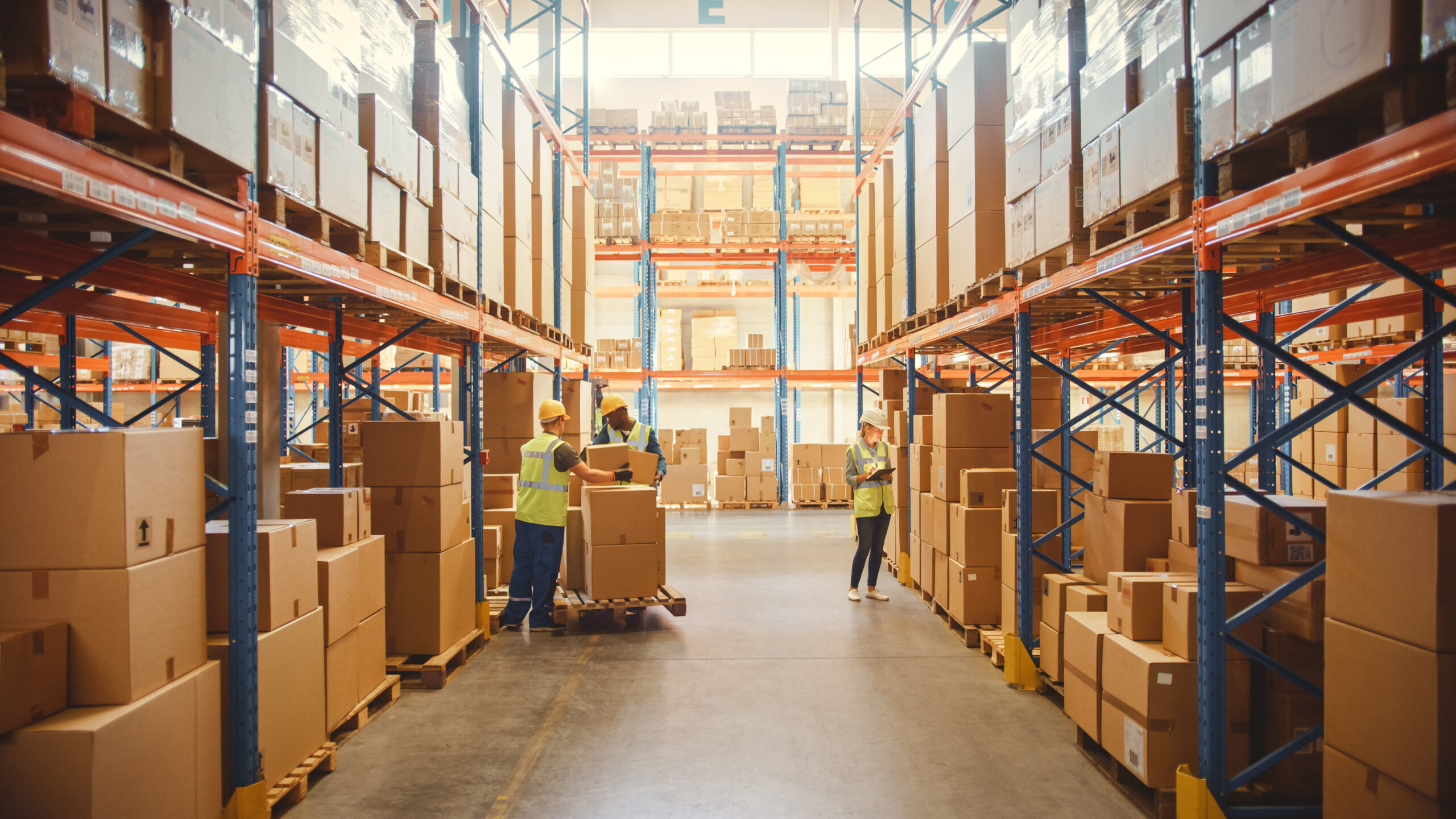organized warehouse optimized for logistics consolidation shipping
