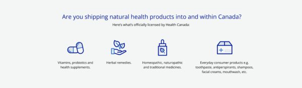 Are you shipping natural health products into Canada