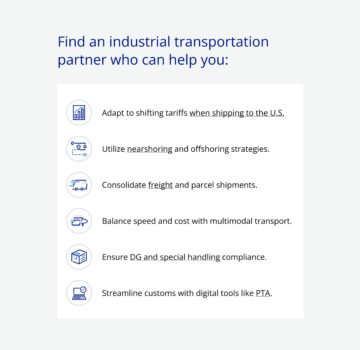 Look for an industrial transportation partner who can help you