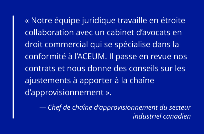 Citation d'un répondant industriel canadien