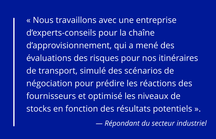 Citation d'un répondant industriel